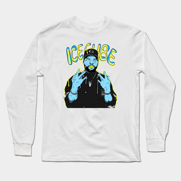 90s hip-hop ICE CUBE Long Sleeve T-Shirt by auzai